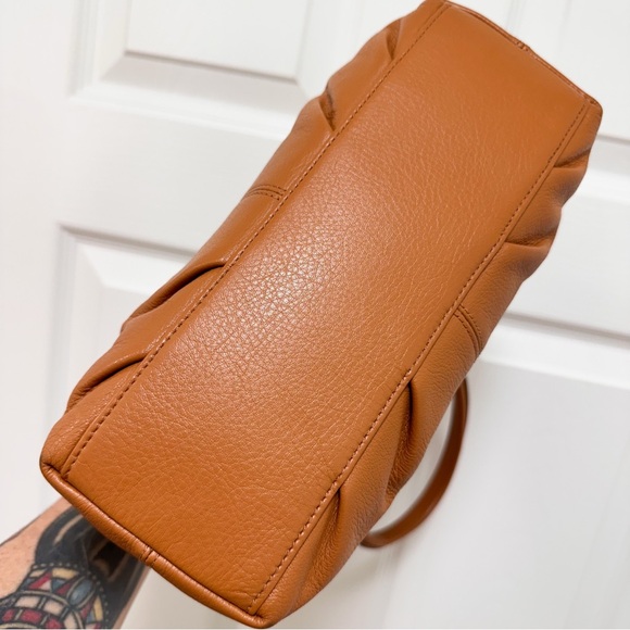 Coach Madison Mini Satchel in Smooth Camel Brown Leather - Picture 6 of 12